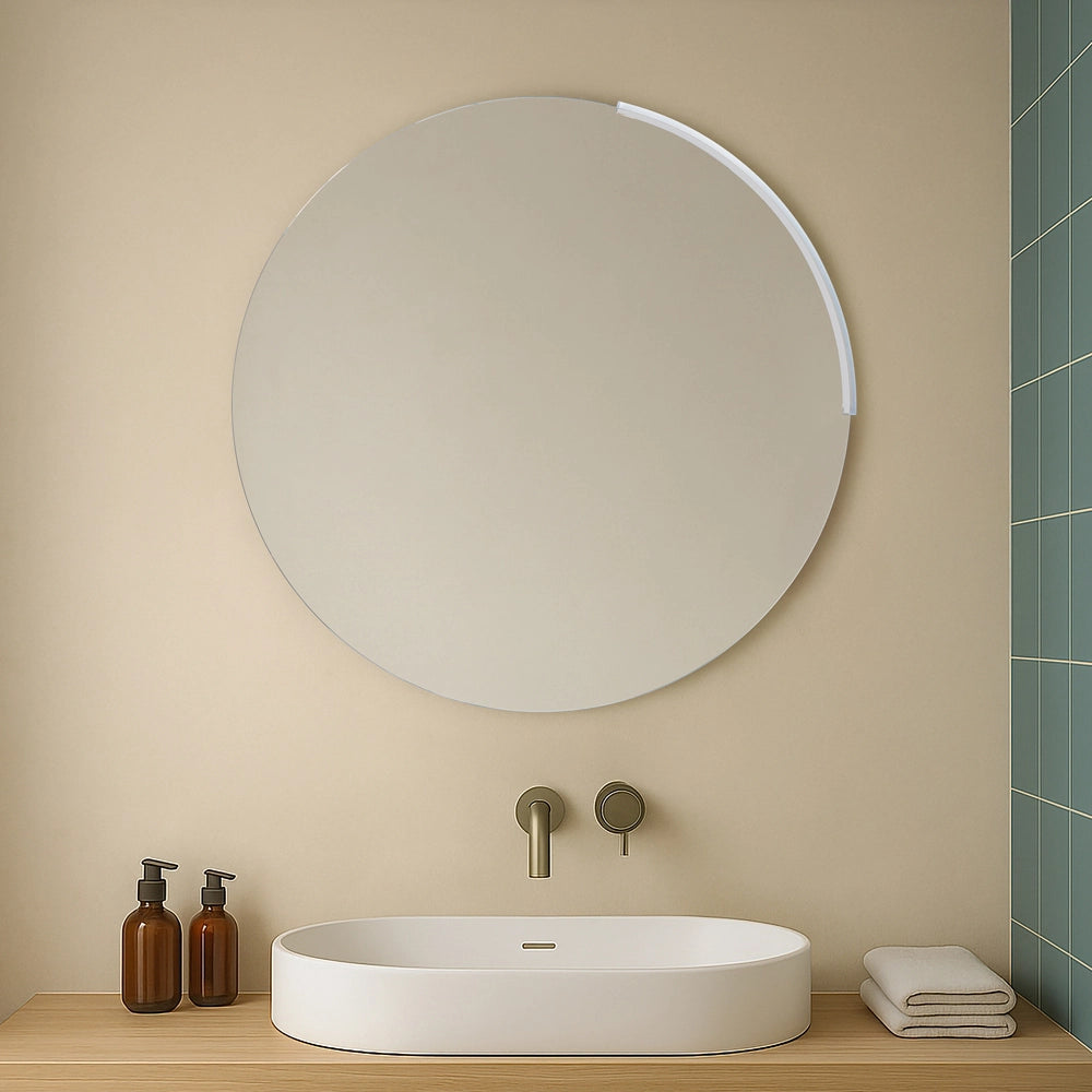 Specchio bagno rotondo con luce a led integrata da 70cm