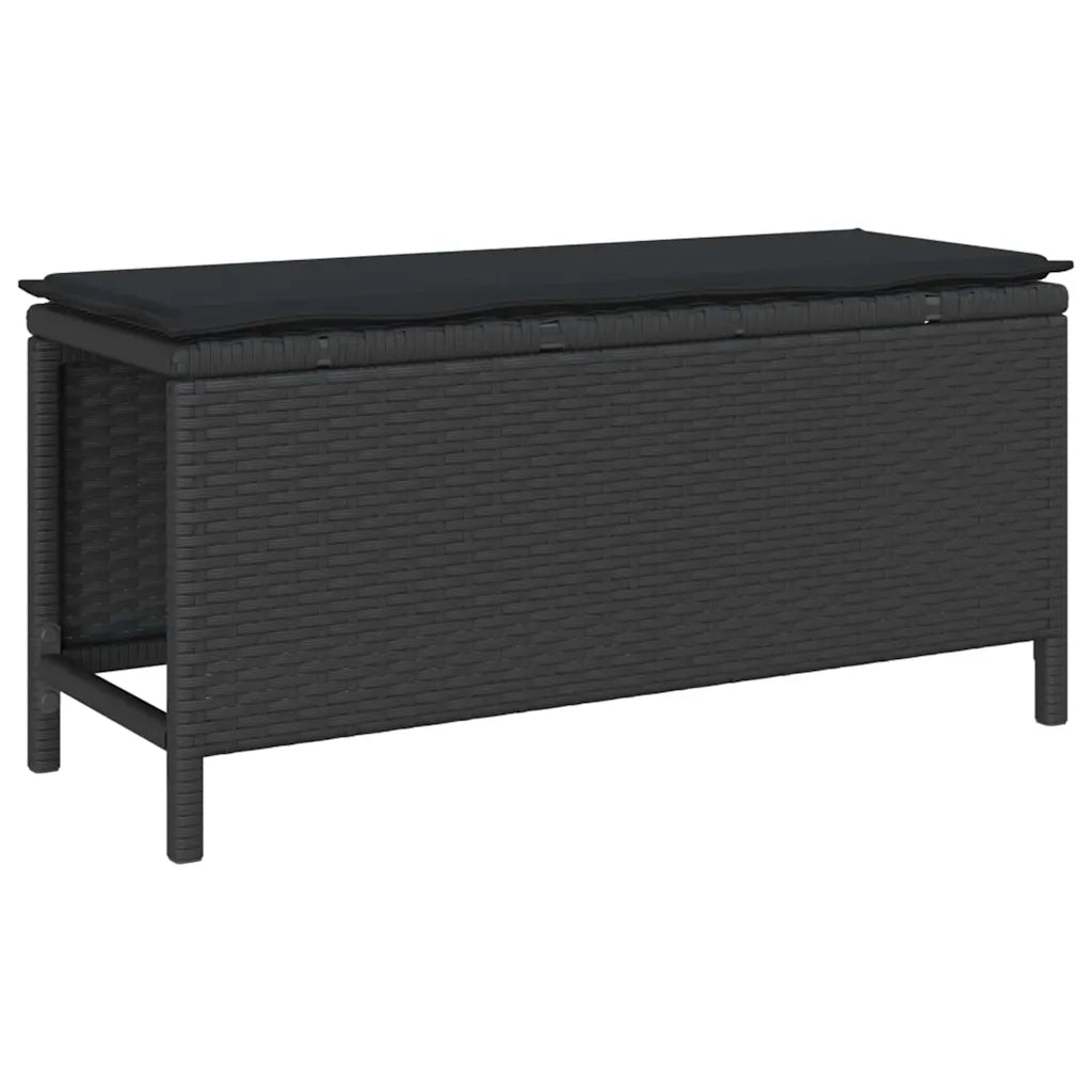 Set da Pranzo per Giardino Nero polyrattan 42007906