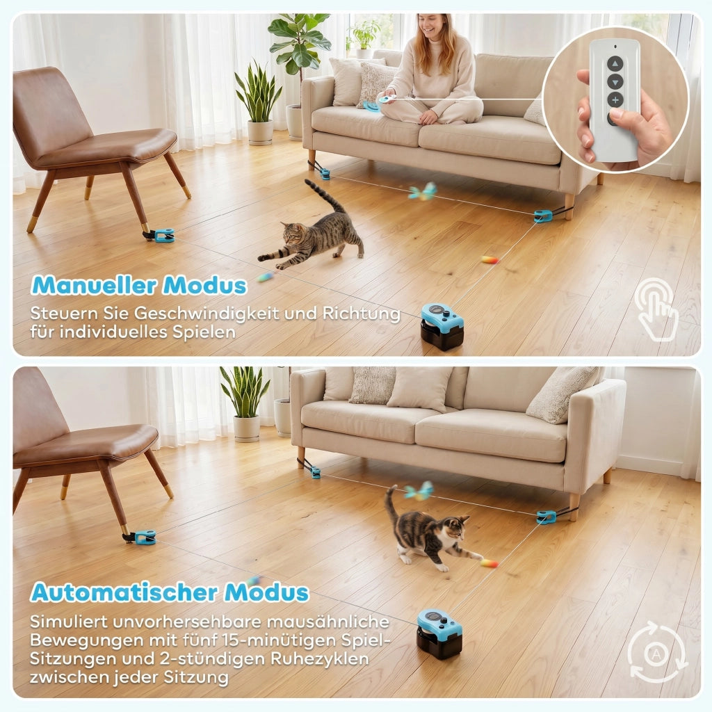 Giocattolo Automatico per Gatti Telecomando ¨C zephmum ¨C Nero