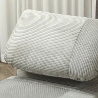 2-in-1 Poltrona Letto per Ospiti, Supporto Regolabile, Velluto a Coste, 82 cm x 89 cm x 83 cm, Grigio