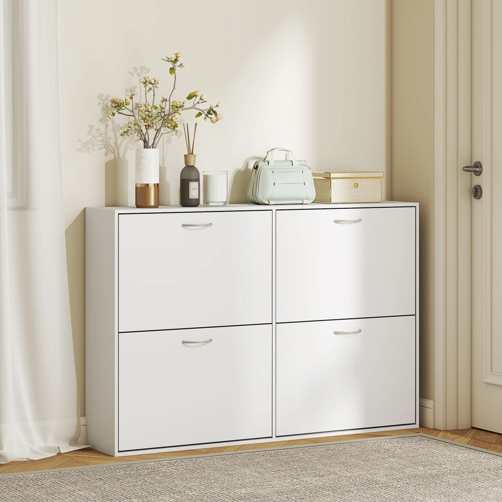 Armadio per Scarpe ¨C Minimal ¨C Bianco 120x24x81 cm