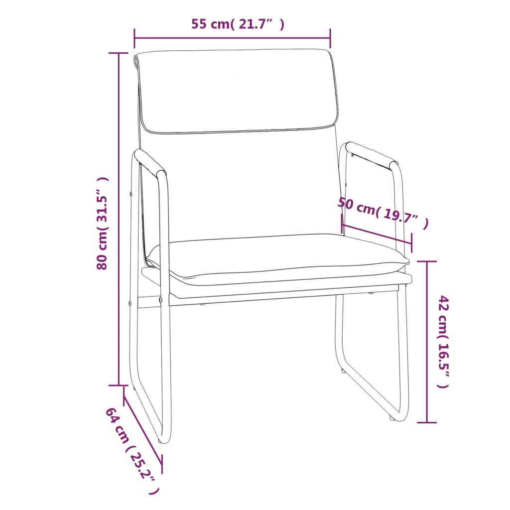 Sedia Lounge Rosso Vino 55x64x80 cm in Tessuto 351345