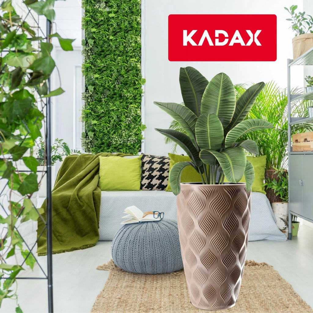 Vaso da fiori KADAX con inserto 58 cm, copertura per vaso da fiori in plastica alta
