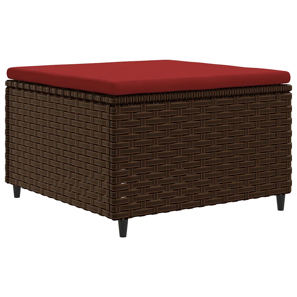Set Mobili da Giardino 6pz con Cuscini in Polyrattan Marrone 3308213