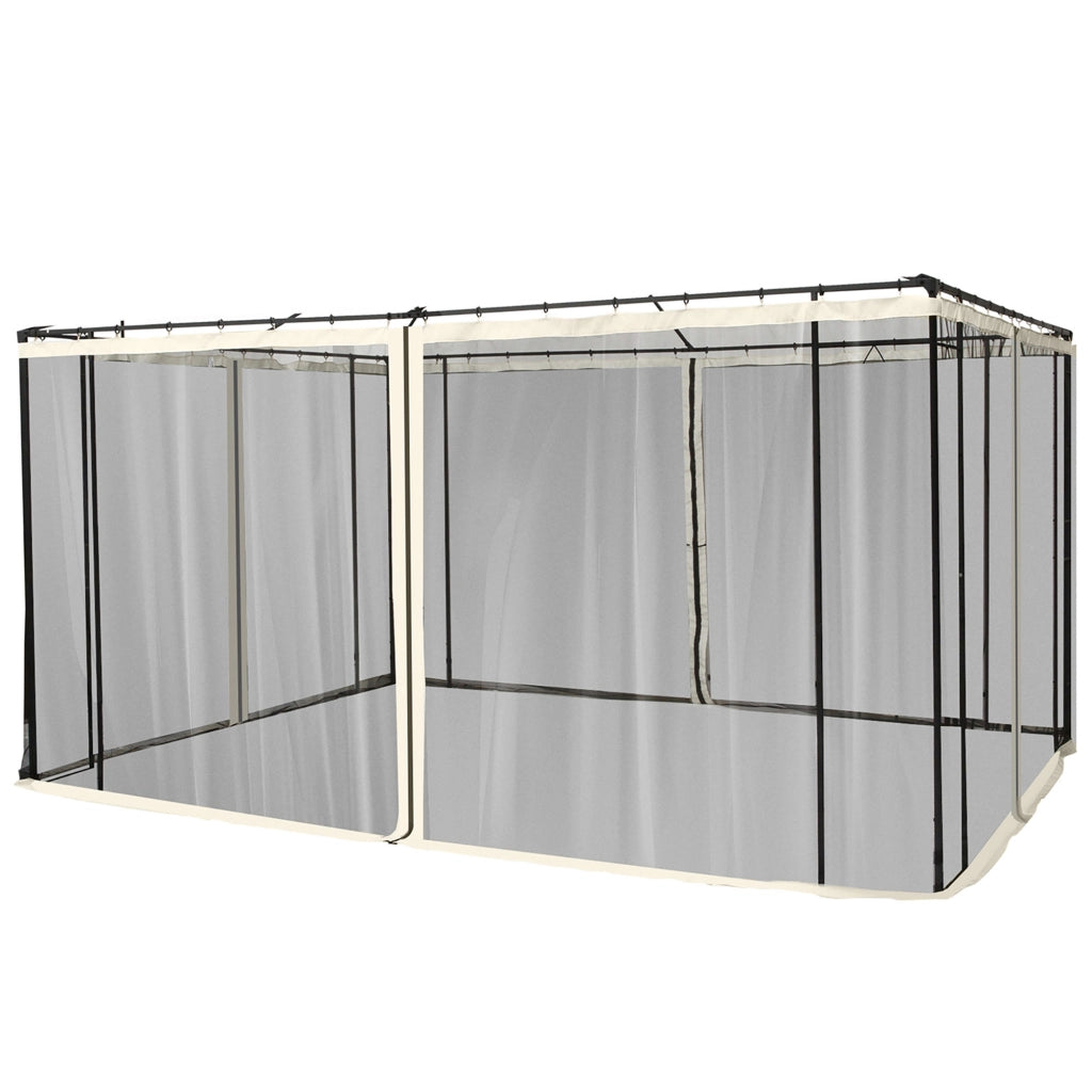 Pannelli Laterali per Carpa da Giardino ¨C zephmum ¨C Grigio 3.5x2 m
