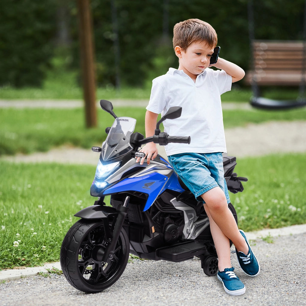Moto elettrica per bambini ¨C Minimal ¨C blu con luci e musica