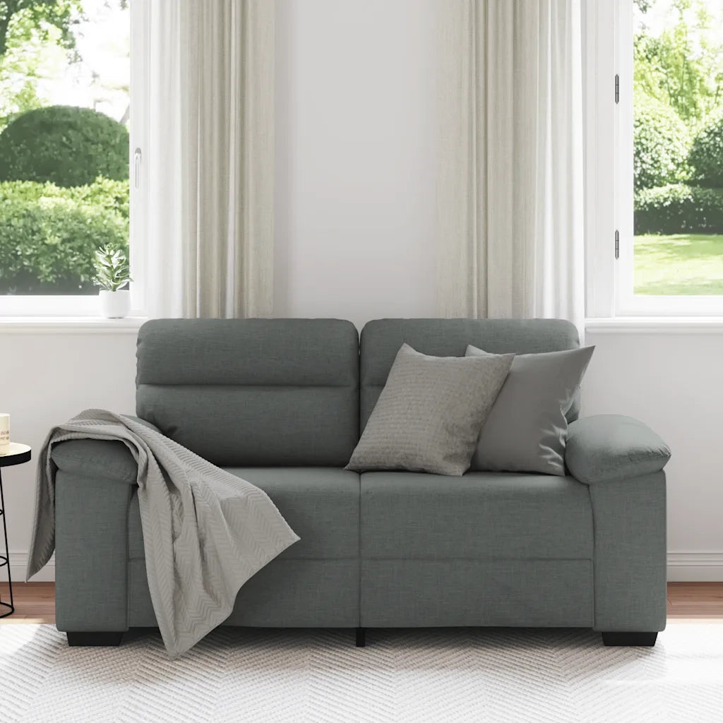 Divano a 2 Posti-Sofa 2 Posti Grigio Scuro 120 cm in Tessuto 377146