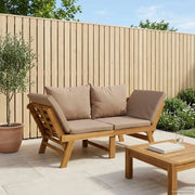 Panchina da giardino 3 in 1 con cuscini Naturale 42027062