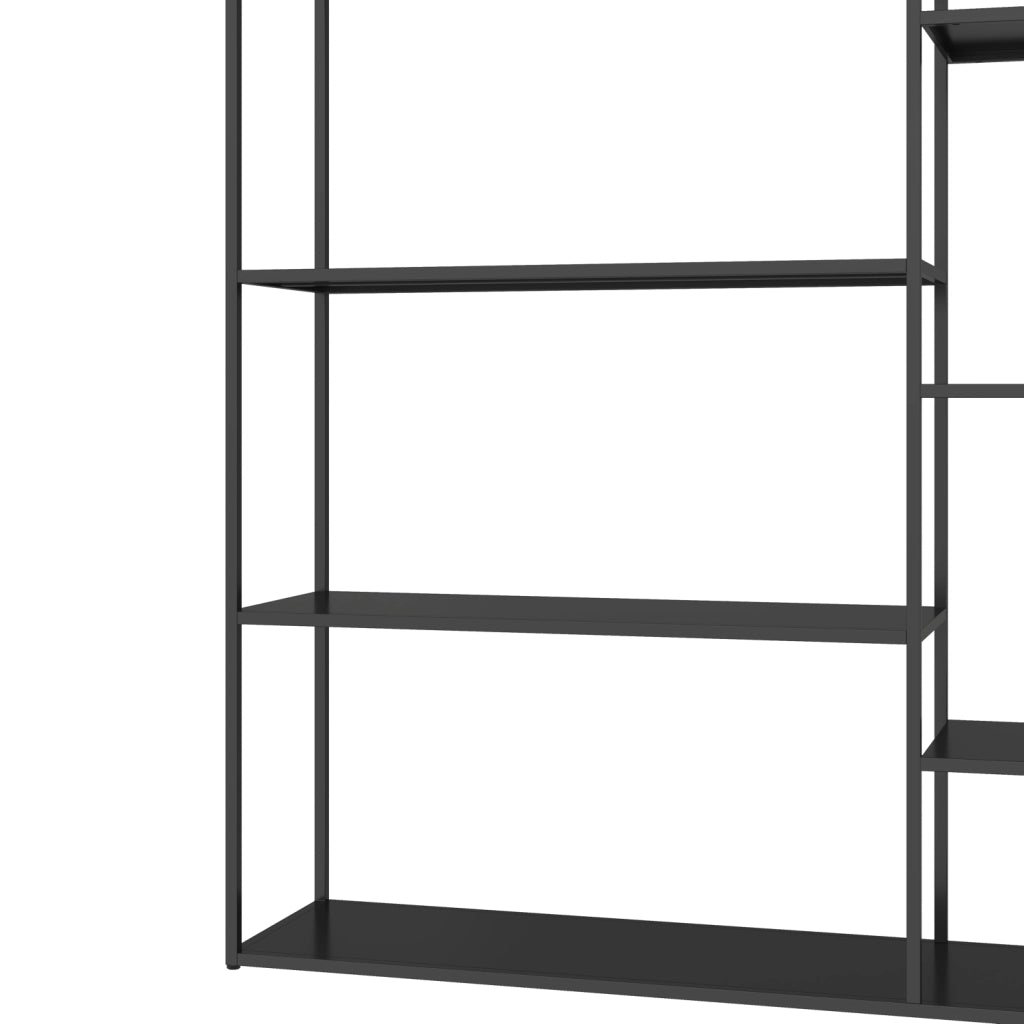 ELISABETH, libreria in metallo nero alta 189 cm