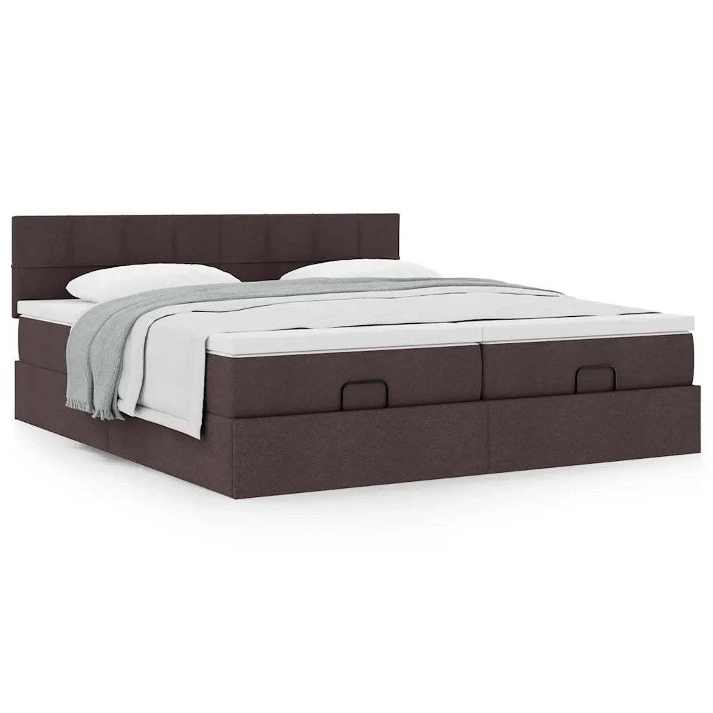 Struttura Letto Pouf con Materassi 180x200 cm in Tessuto 3311997