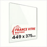449 x 375 x 4 mm - Vetro per stufa a legna - vetro camino di ricambio - vetro per caminetto resistente al fuoco - France Vitre