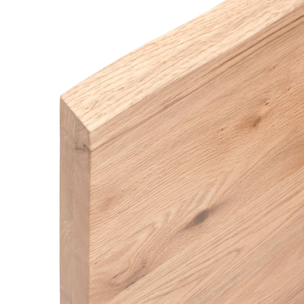 Ripiano Muro Marrone Chiaro 100x20x4cm Massello Rovere Trattato 363678
