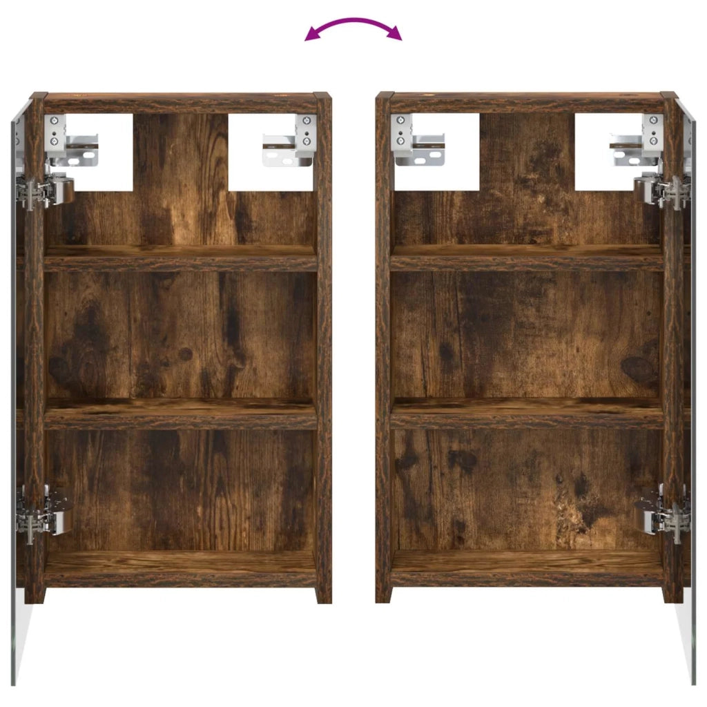Mobiletto per specchio da Bagno | Armadio da bagno Rovere fum¨¦ 30 x 10,5 x 50 cm