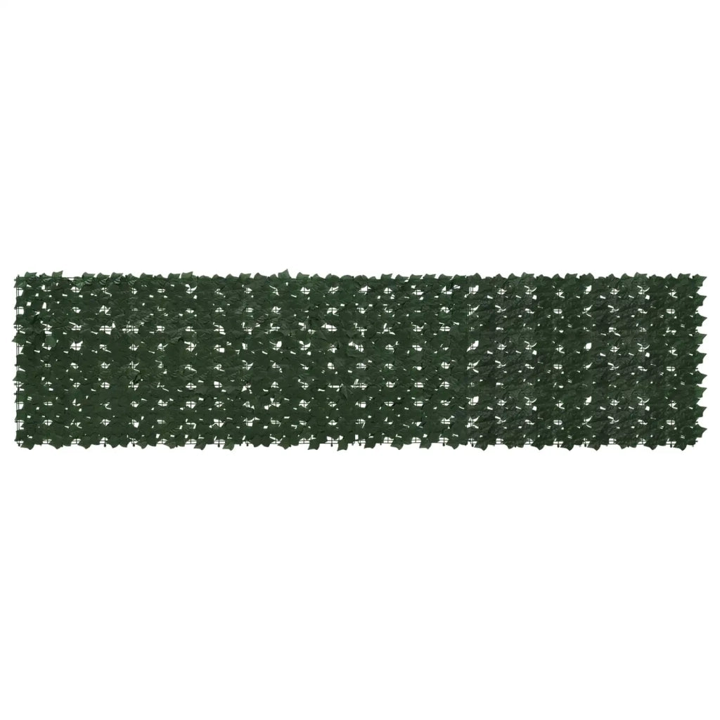 Paravento da Balcone | Schermo per balcone con foglie Verde Scuro 300 x 75 cm
