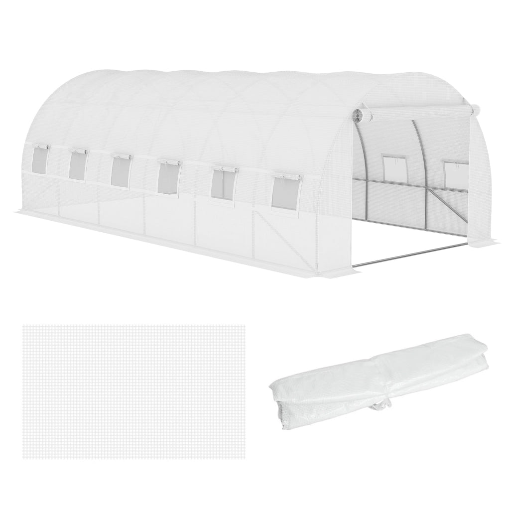 Serra da Giardino ¨C Minimal ¨C 6x3x2 m, 12 Finestre, Porta a Rullo
