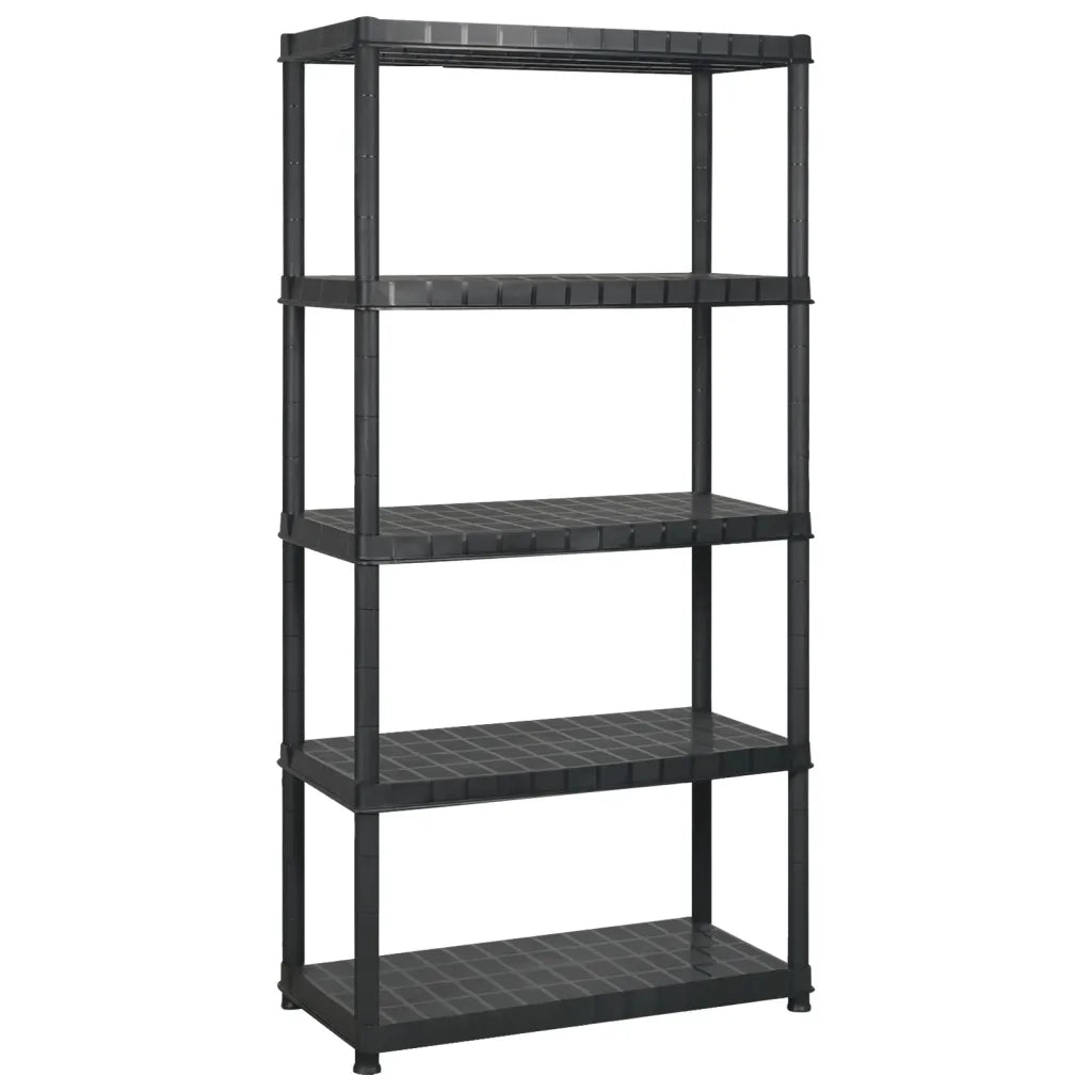 Scaffale a 5 Ripiani Nero 170x40x185 cm in Plastica CFW4605935