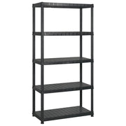 Scaffale a 5 Ripiani Nero 170x40x185 cm in Plastica CFW4605935