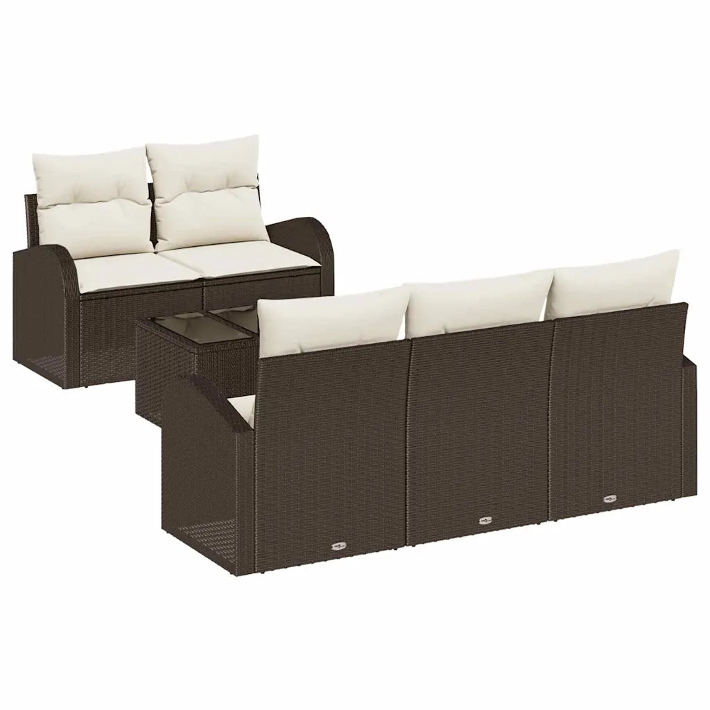 Set Divano da Giardino Marrone 55 x 55 x 37 cm polyrattan