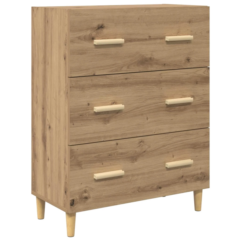 Credenza con Cassetto-Buffet-Armadio da cucina Rovere artigianale 69,5 x 32,5 x 180 cm 672417