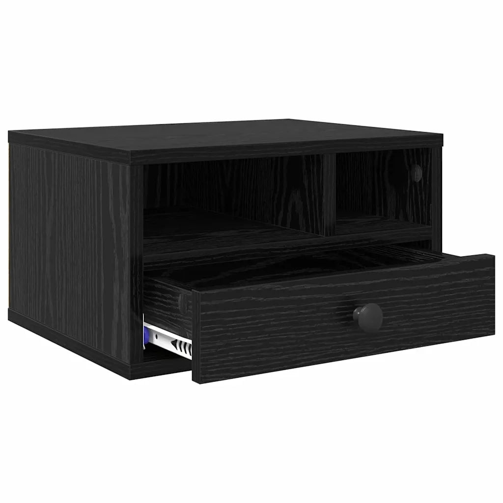 Supporto per Stampante con cassetto Rovere Nero 40 x 32 x 24 cm CFW5440568