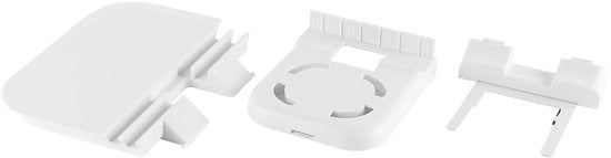 Pannello di supporto per diffusori audio con doppio foro per presa di corrente, magazzino supplementare e attacco alla parete per cucina - Organizzazione efficiente - Adatto per la camera da letto...