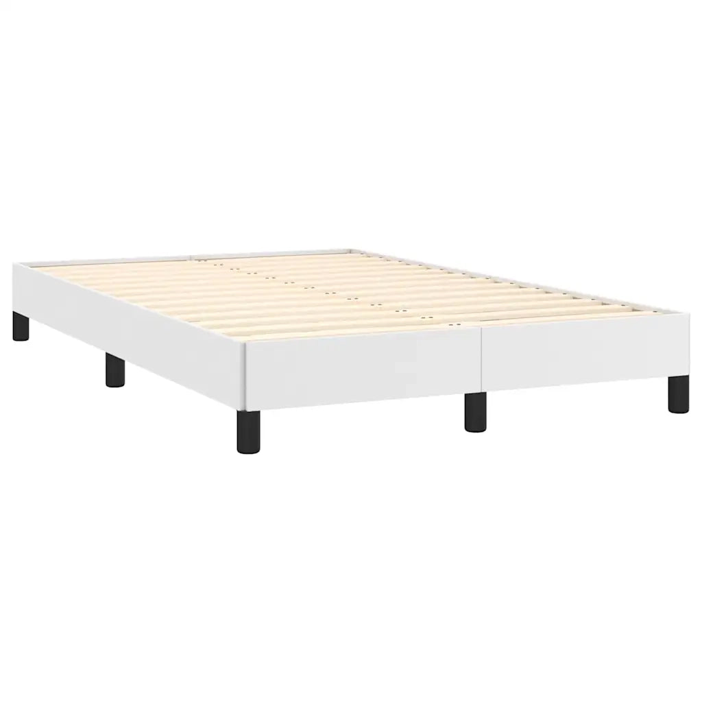 Giroletto Molle con Materasso e LED Bianco 120x190cm Similpelle
