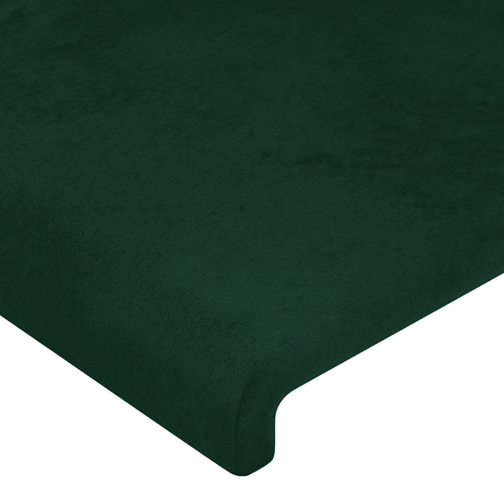 Testiera a LED-Testata con LED Verde Scuro 100x5x78/88 cm in Velluto 903473