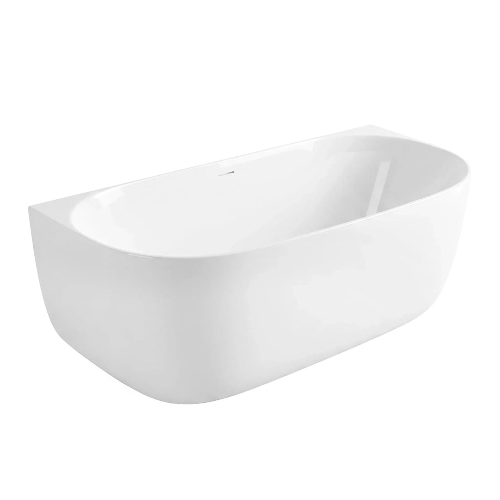 Vasca Bagno A Parete Rea Eris 160cm Copritappo nero