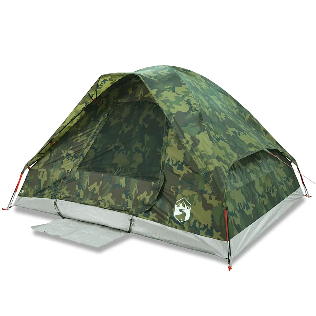 Tenda da Campeggio | Tenda Familiare a Cupola 4 Persone Mimetica Impermeabile
