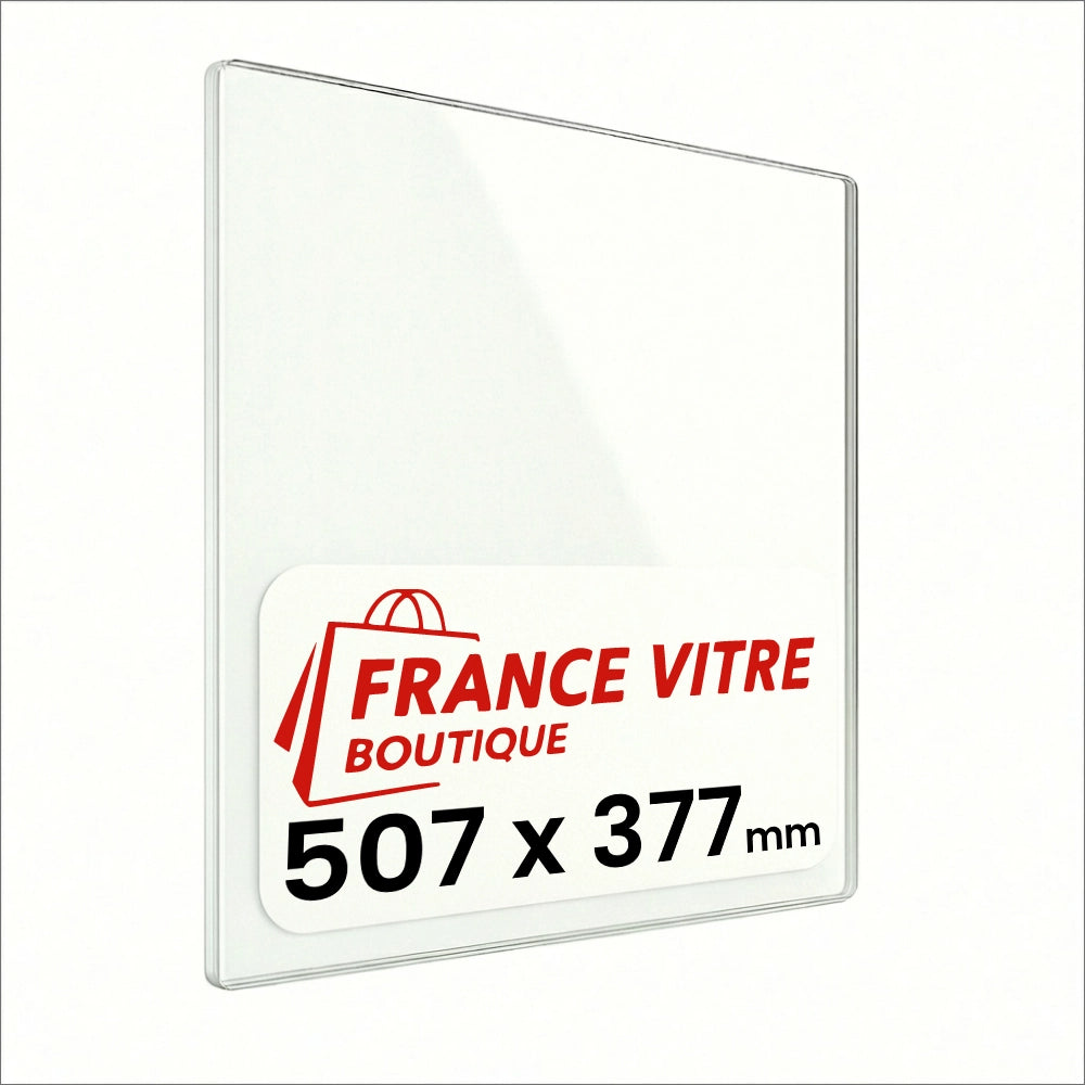 507 x 377 x 4 mm - Vetro per stufa a legna - vetro camino di ricambio - vetro per caminetto resistente al fuoco - France Vitre