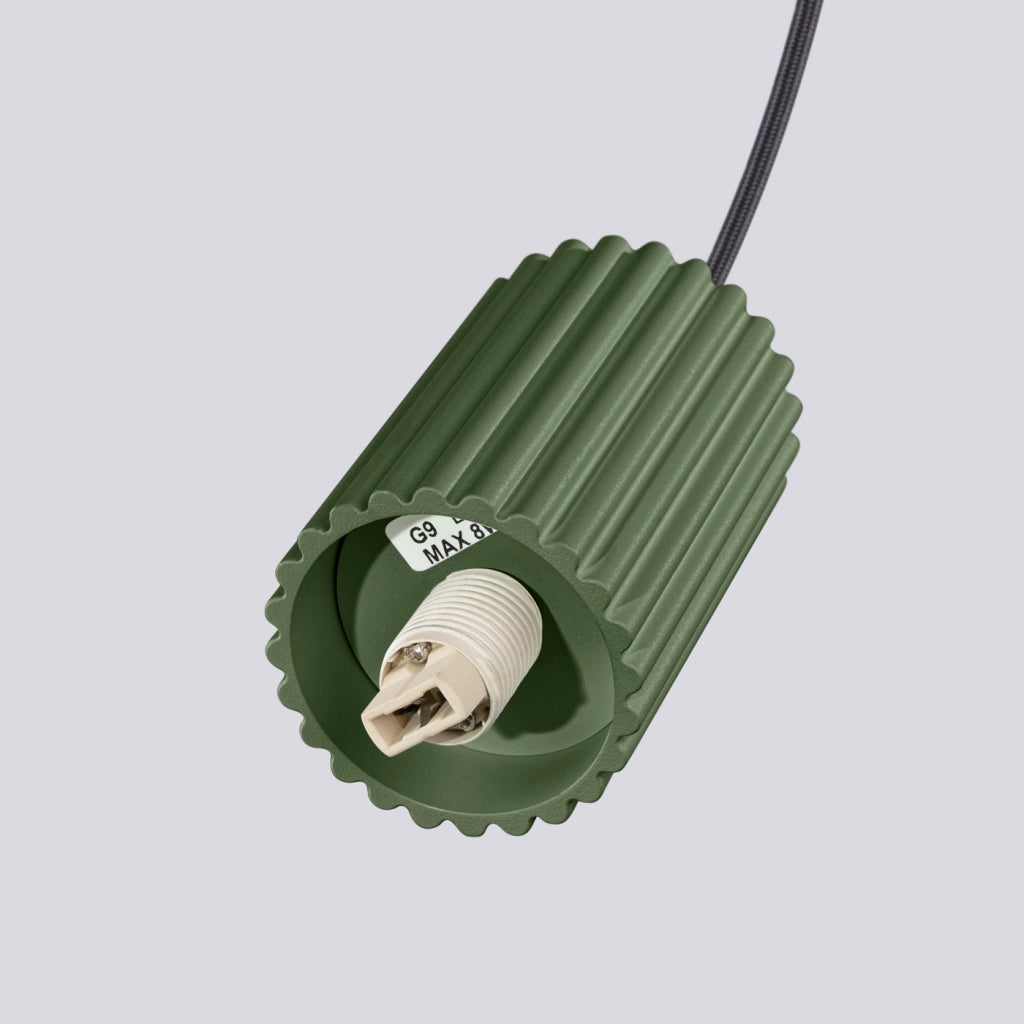 Lampada a sospensione HALO 1 verde oliva