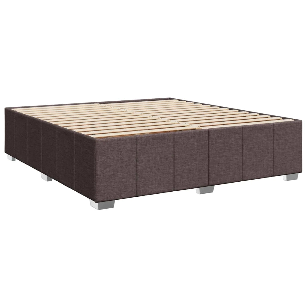 Letto box spring con materasso Marrone Scuro 200 x 200 cm 3454221