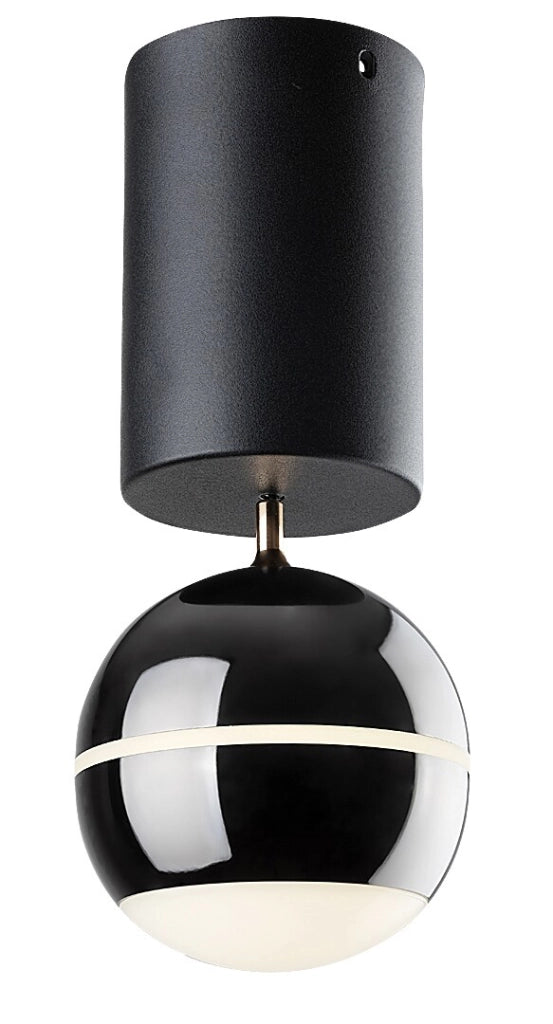 Lampada a sospensione moderna nera sfera LED 6W Maelo Rabalux