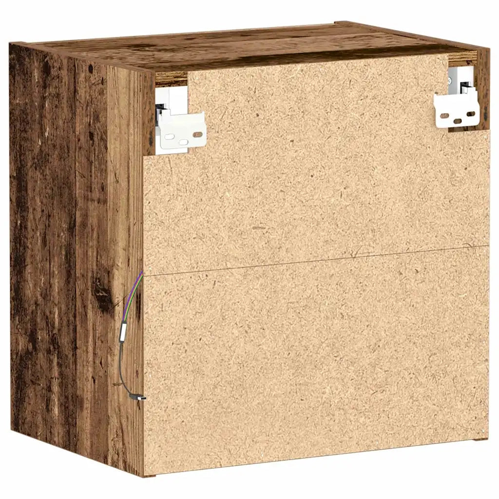 Mensola galleggiante con luce LED con lo scaffale 2 pz Marrone CFW1026084