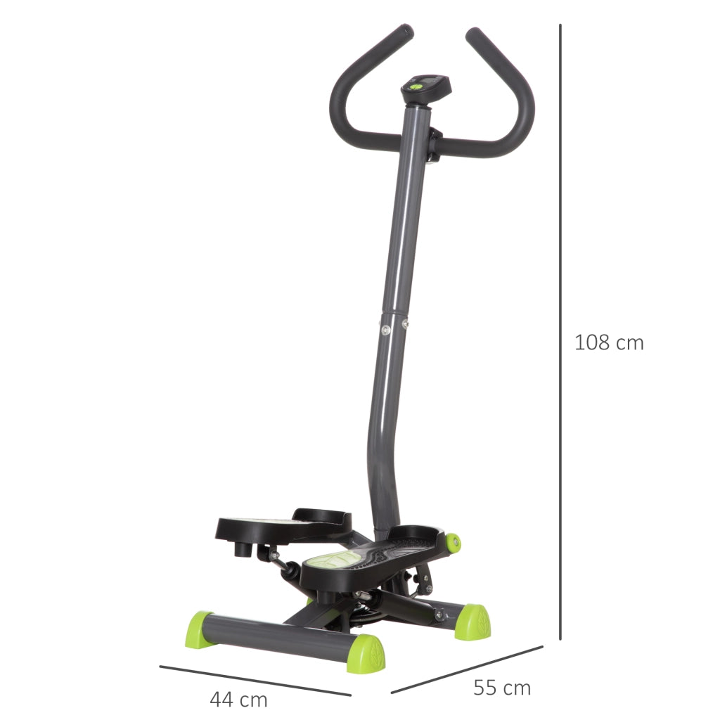 Stepper con manubrio ¨C Minimal ¨C Nero Grigio Verde 55x44x108 cm
