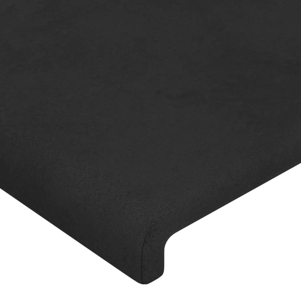 Testiera a LED Nera 103x16x78/88 cm in Velluto 3123000