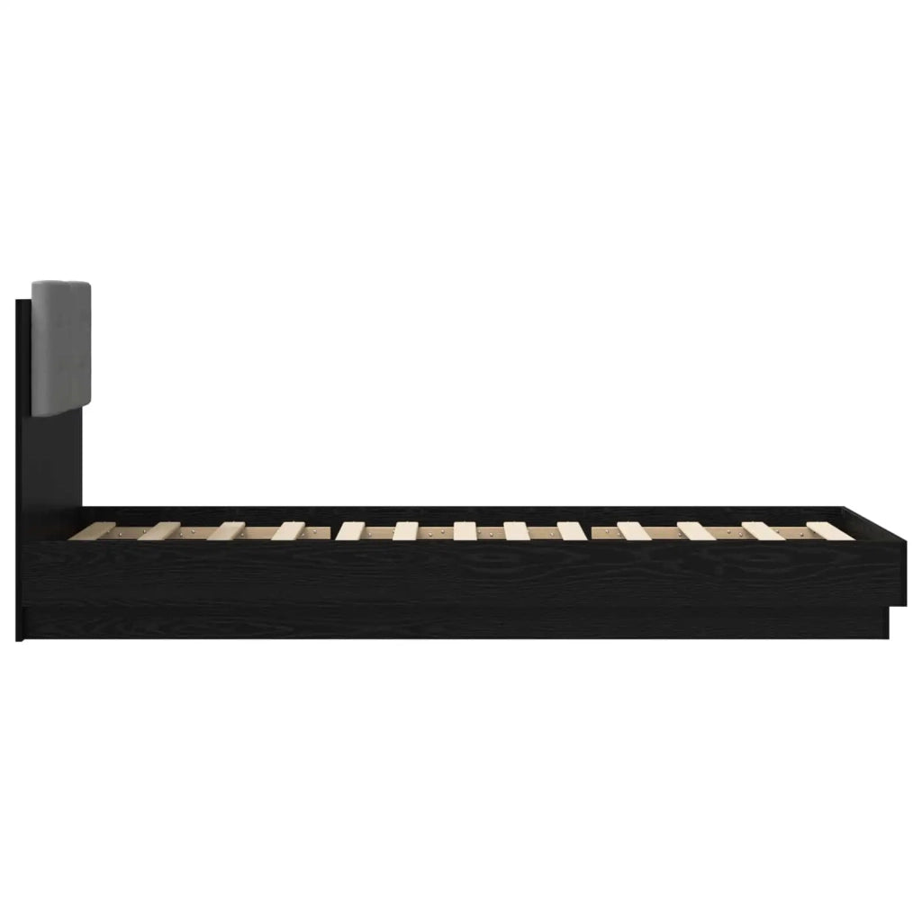 Struttura letto con testata Rovere Nero 80 x 200 cm 3429579