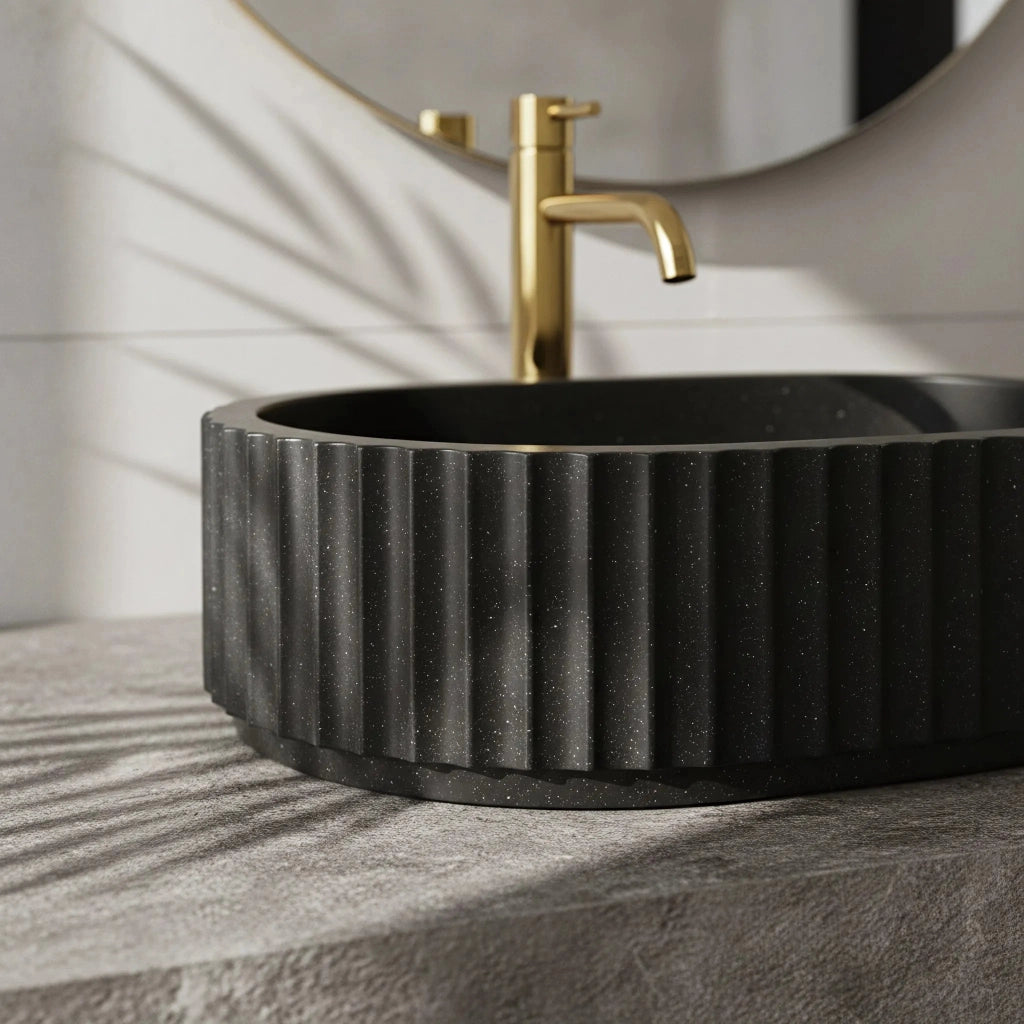 Lavabo Da Appoggio Rea Margaret Black
