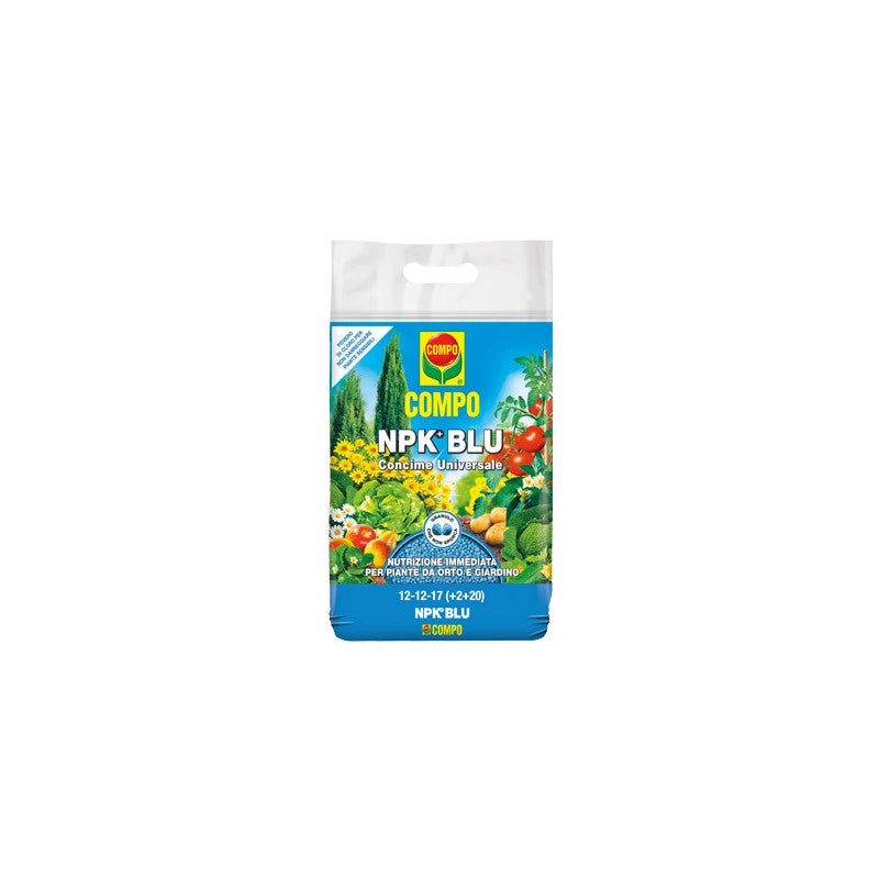 Concime granulare universale – 4kg – COMPO NPK+BLU – Nutrizione immediata per orto e giardino