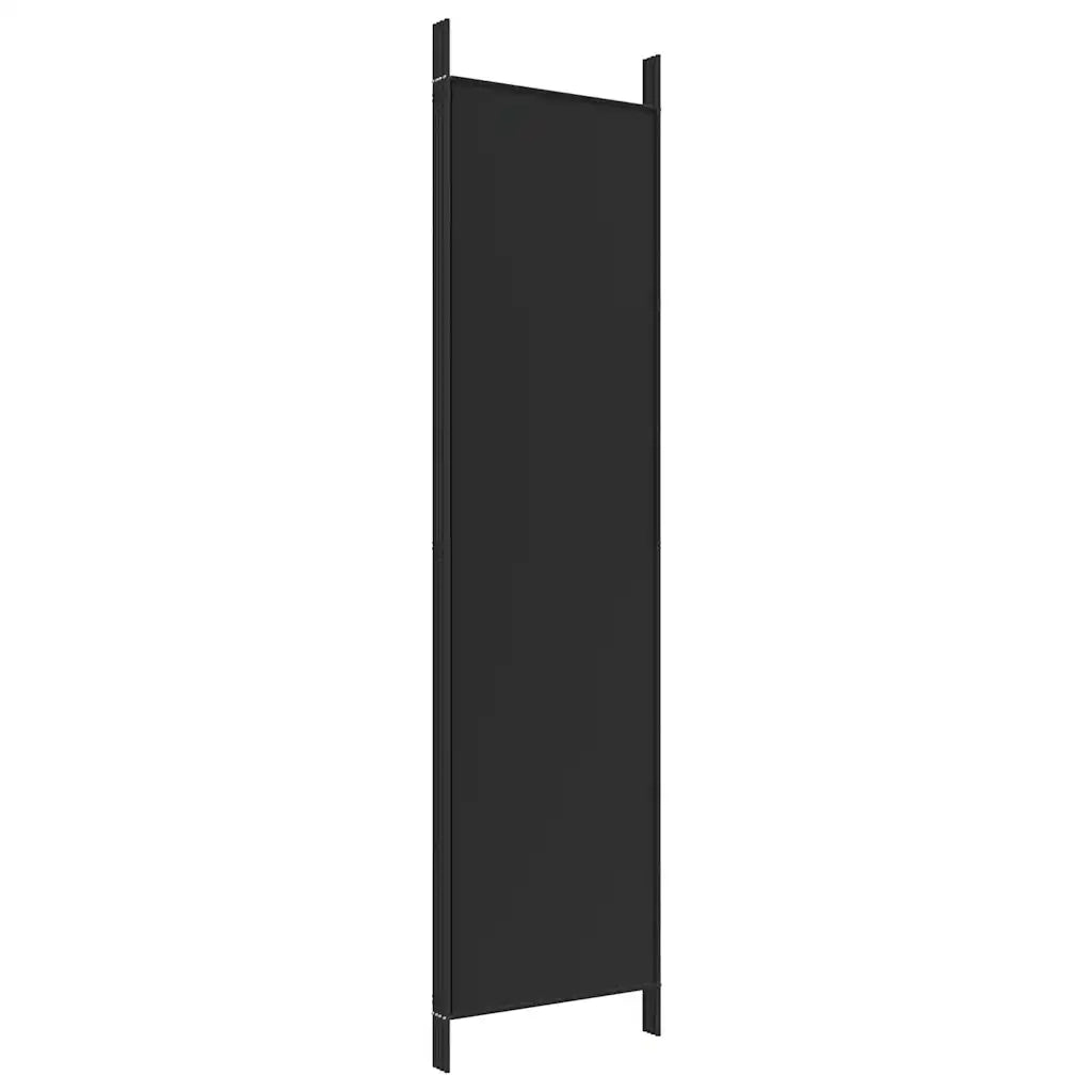Divisorio Ambienti | Divider per stanze | Paravento a 4 Pannelli Nero 200x200 cm in Tessuto