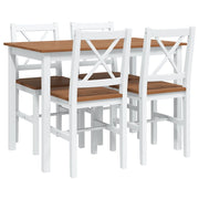 Set da Pranzo 5 pz Marrone e Bianco CFW8203278
