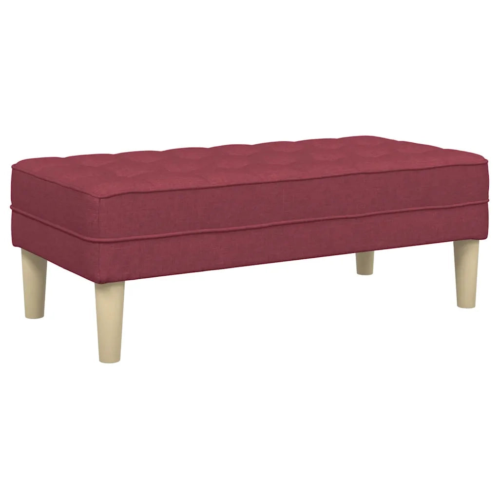 panchina con cuscino Rosso Vino 113 x 57 x 39 cm Tessuto 42001938