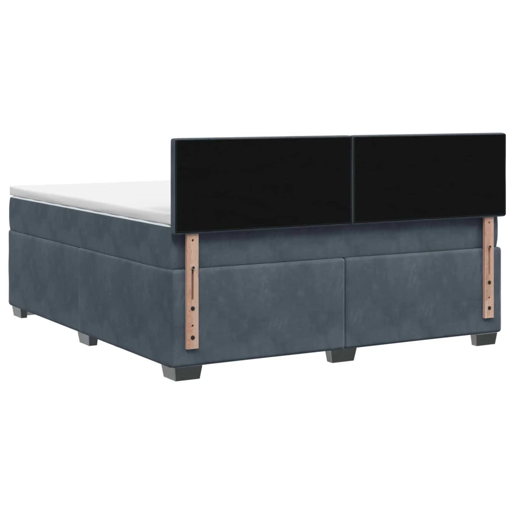 Letto con Box Spring, Materasso e LED Grigio Scuro 180 x 200 cm 3452229