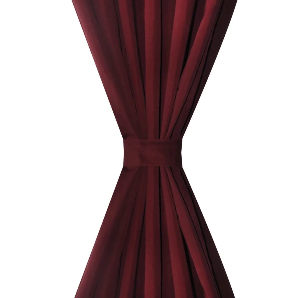 Tende Micro-Raso Bordò 2 pezzi con Occhielli 140 x 245 cm 130364