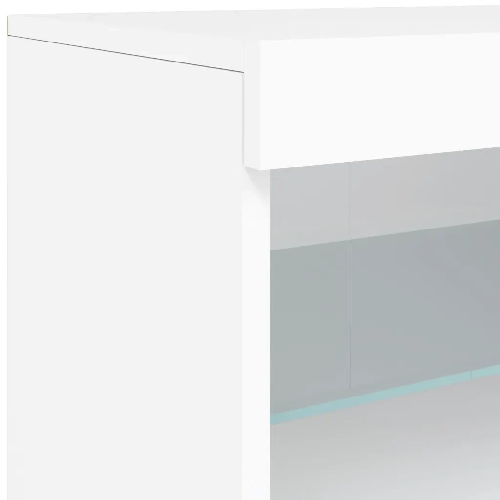 Credenza con Luci LED Bianca 60x37x67 cm 836651