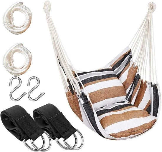 Sedia a Sospensione con Corda da Gioco - Indoor Outdoor - Khaki - Cotone