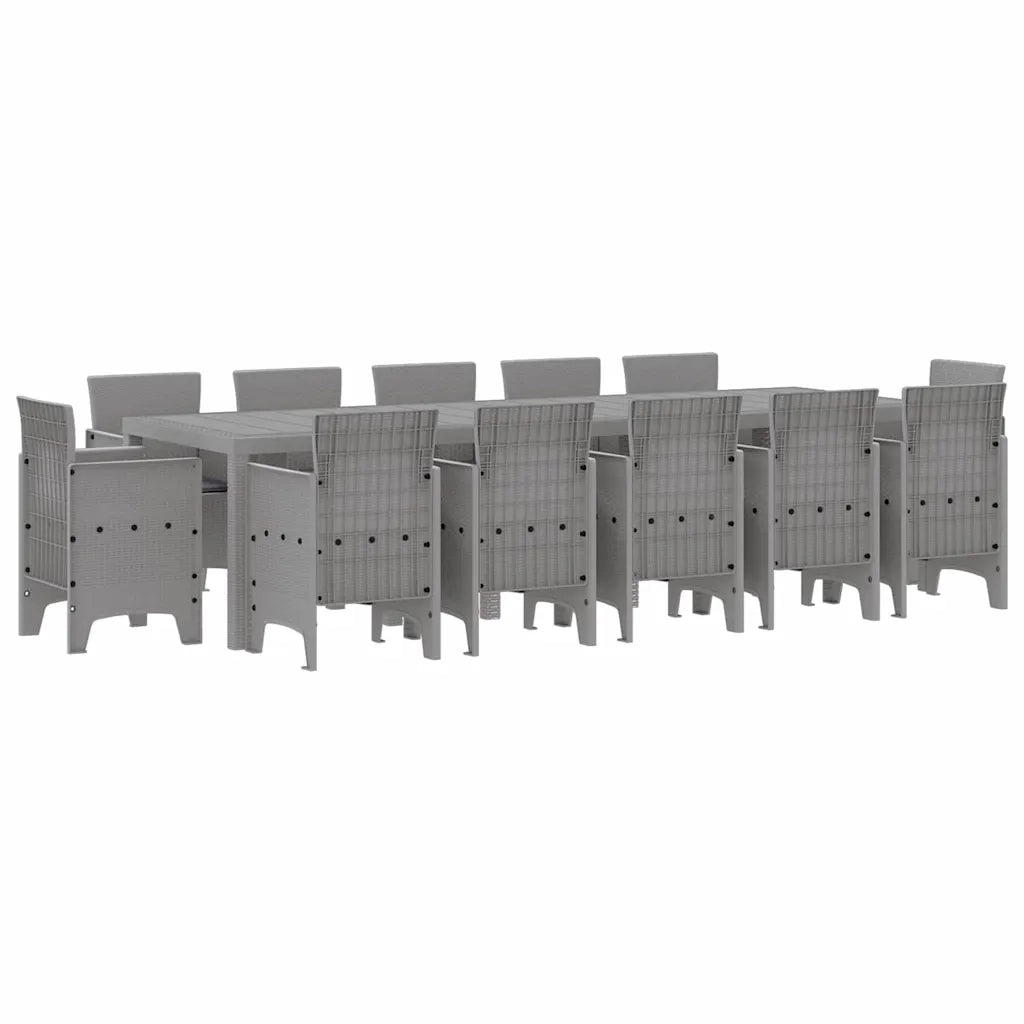 Set da Pranzo per Giardino Grigio chiaro e Antracite 3378630