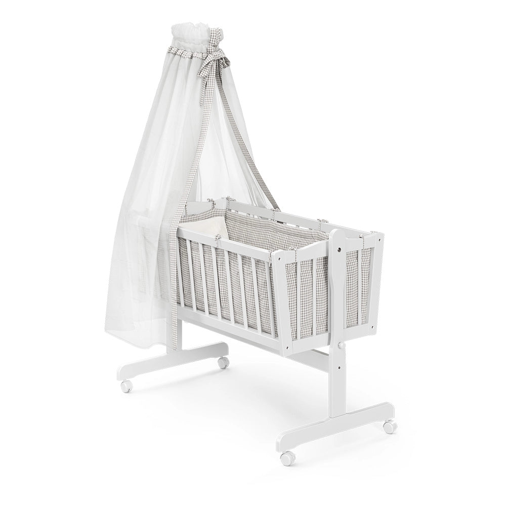 Lettino per bambini Bianco 40x90 con ruote Vitalispa