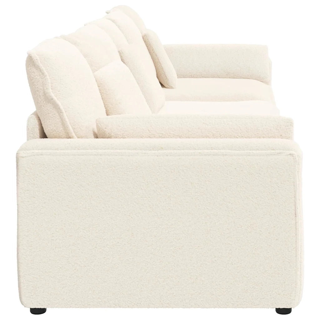 Divano Modulare con Cuscini Crema 3321115