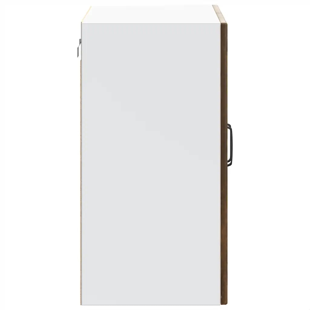 Pensile da Cucina con Porta in Vetro-Mobile Cucina da Parete Lucca Rovere Fumo 732711